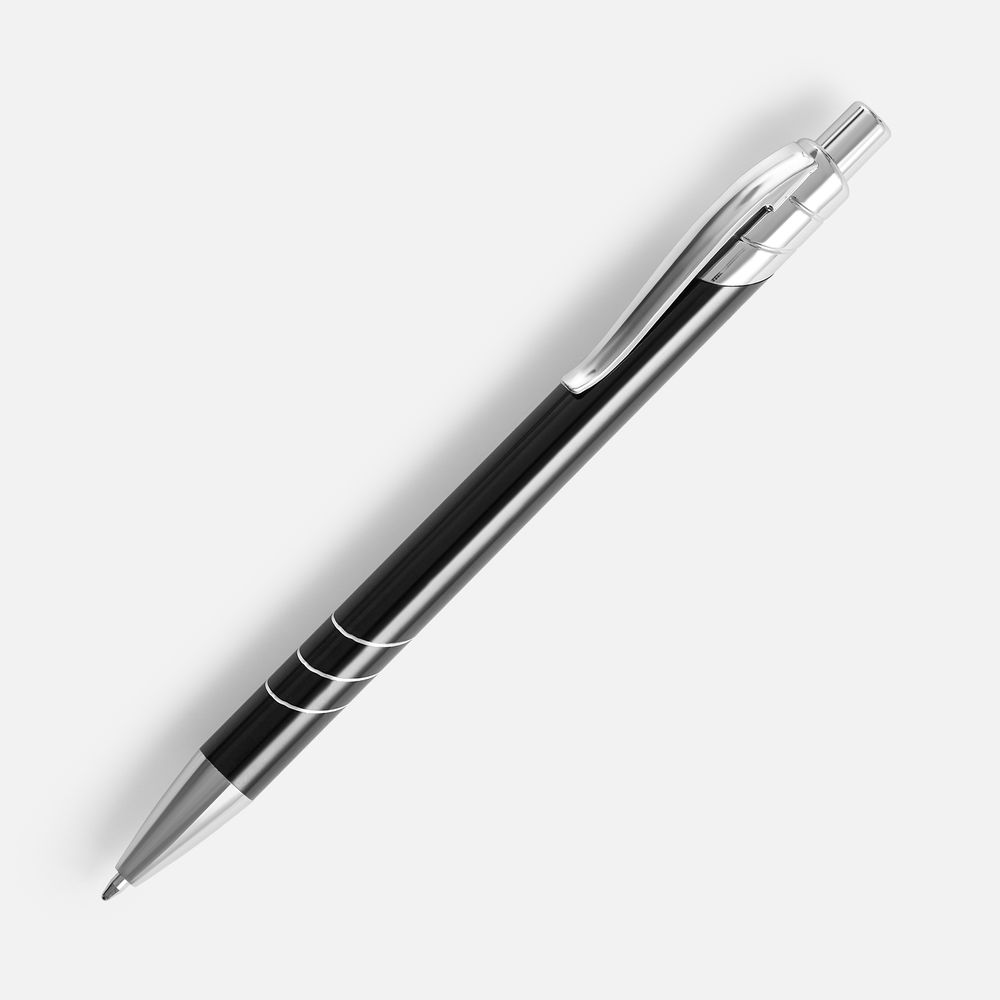 Ручка шариковая Undertone Metallic, черная-1