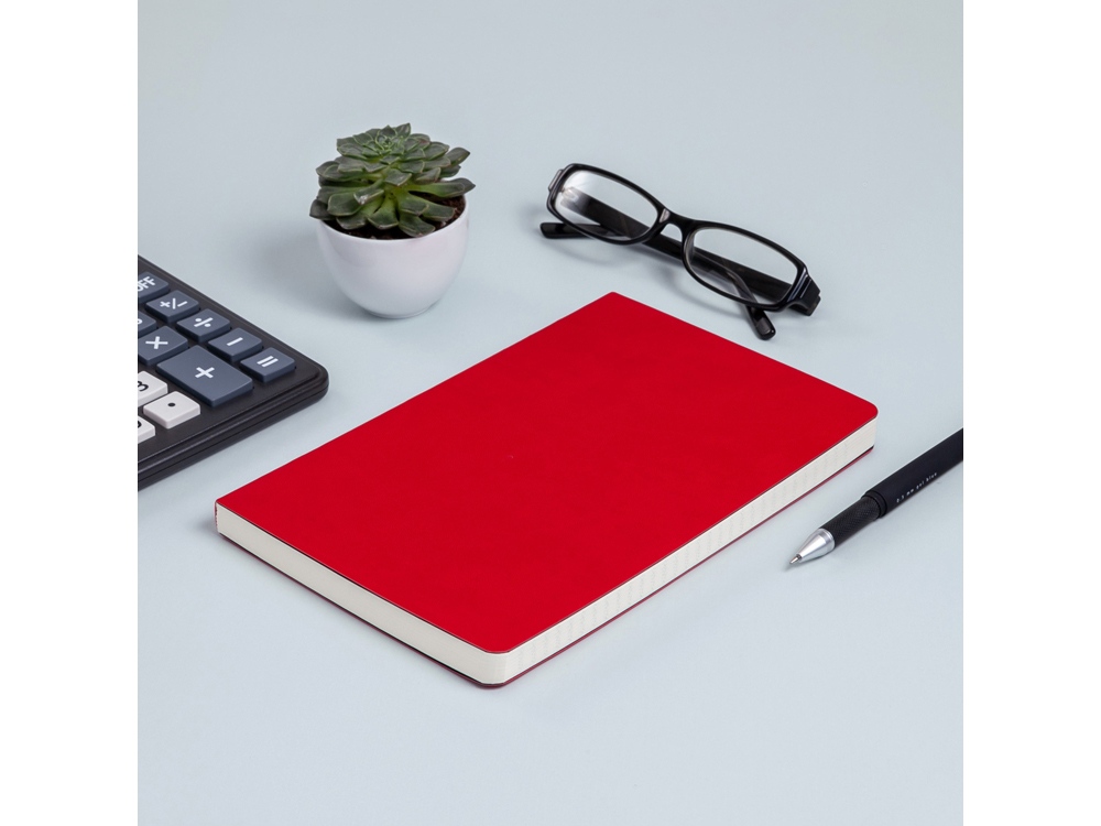 Ежедневник А5 недатированный Megapolis Velvet Flex, красный-10