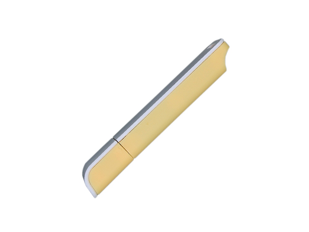 Флешка прямоугольной формы, оригинальный дизайн, двухцветный корпус, 64 Гб, желтый/белый-3