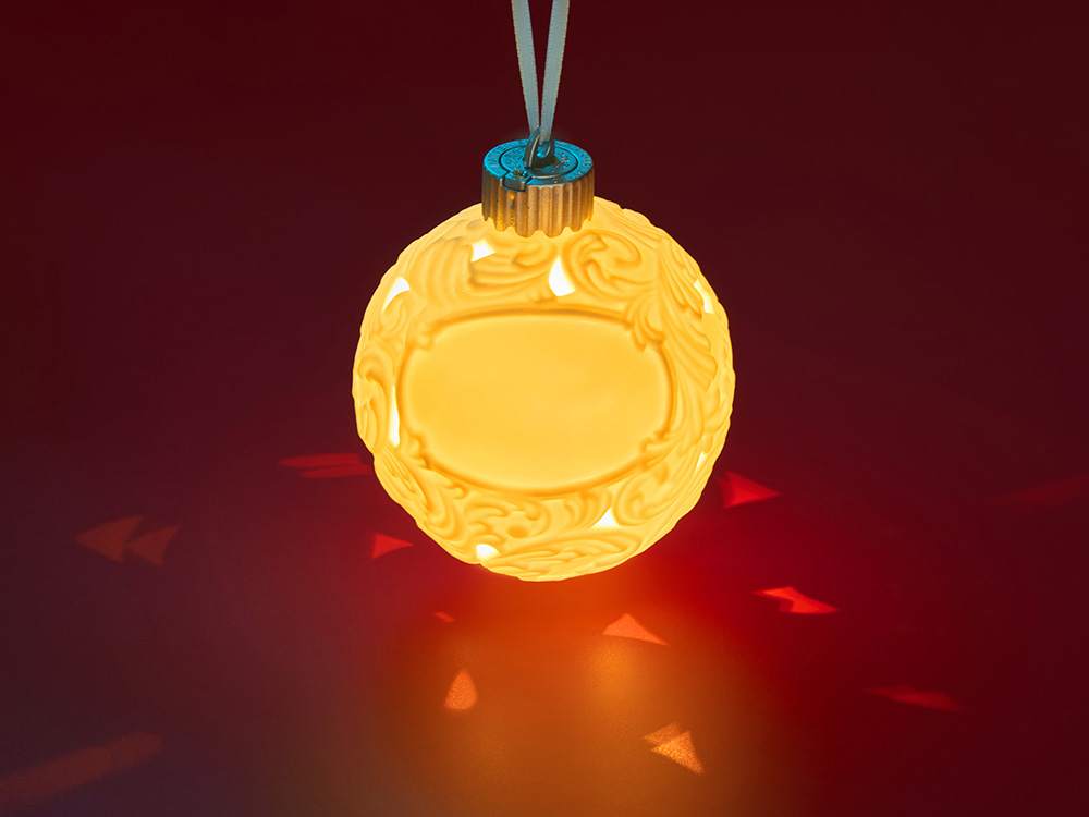 Шар новогодний с подсветкой и зоной для персонализации-8