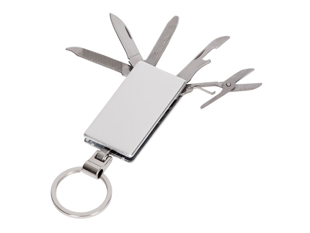 Мультитул-брелок 5-в-1 Badge, серебристый-3