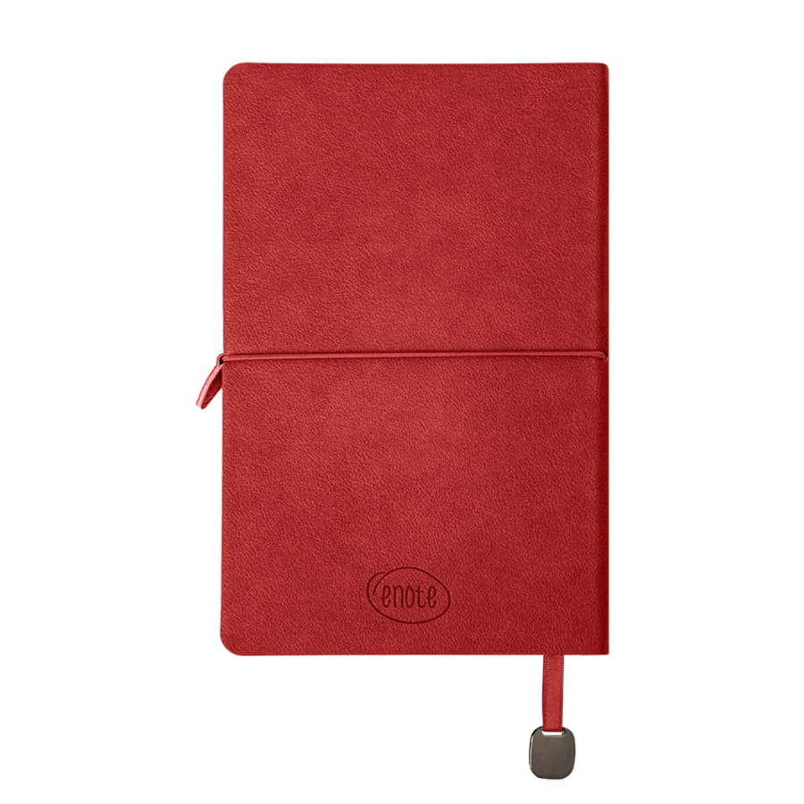 Ежедневник недатированный Fusion, А5, красный, кремовый блок в линейку, красный-7