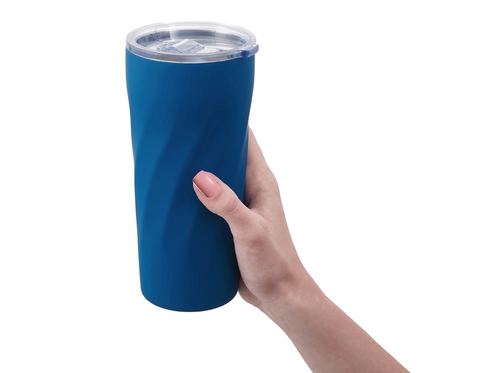 Подарочный набор FAMILY с термосом и термокружкой, синий-3