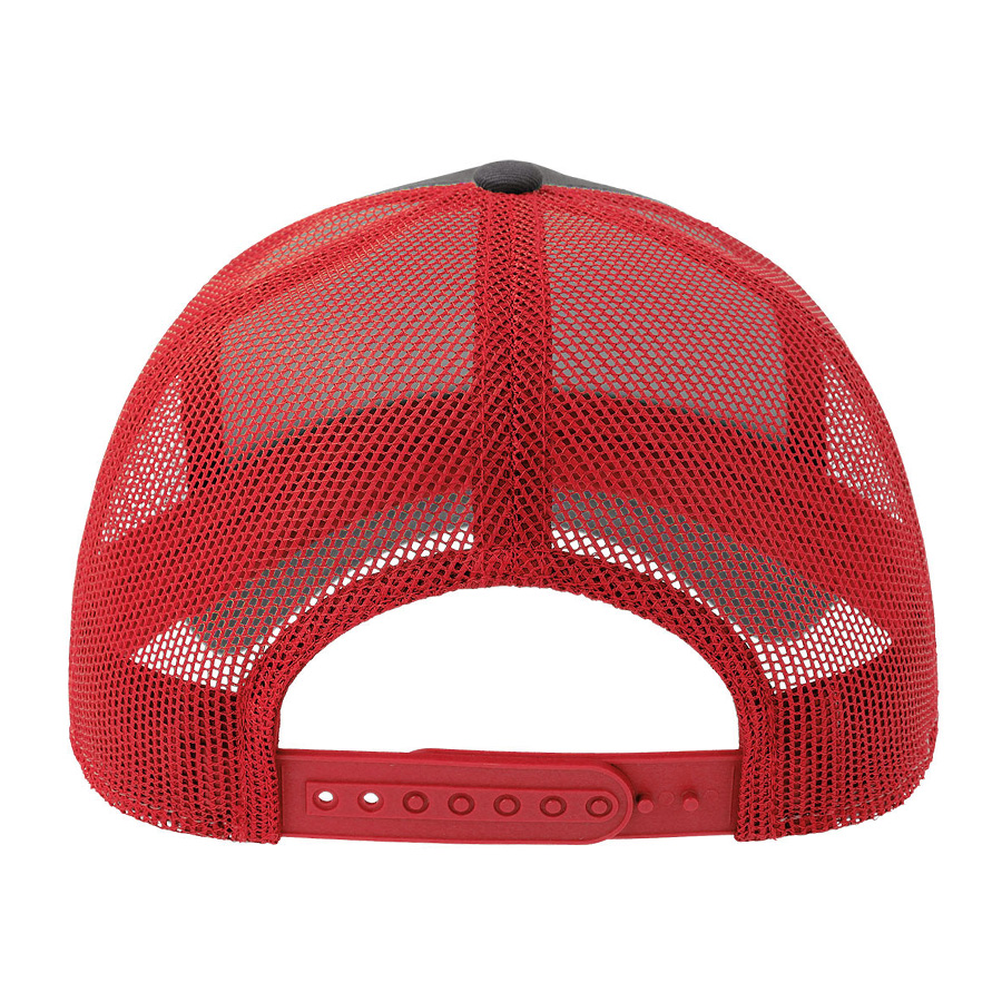 Бейсболка RAPPER COTTON-S, 5 клиньев, пластиковая застёжка, темно-серый, красный-1