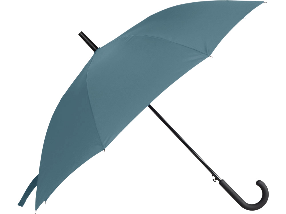 Зонт-трость Reviver с куполом из переработанного пластика, антрацит-2