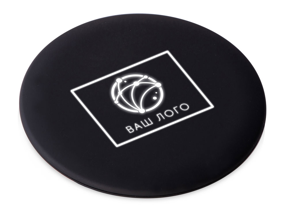 Беспроводное зарядное устройство с подсветкой логотипа Moon spot, 10 Вт, soft-touch-0