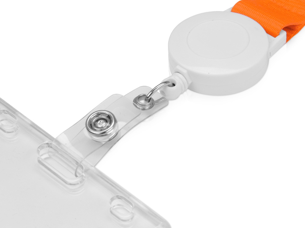 Ланьярд с ретрактором, оранжевый-2