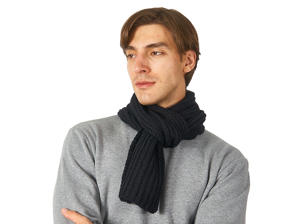 Шарф Nordend, крупный риб, черный-1