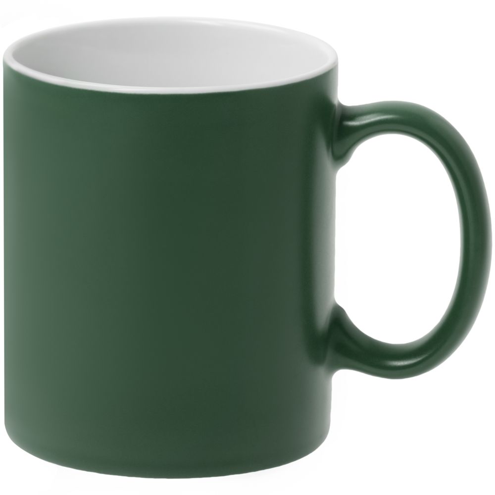 Кружка Promo матовая, темно-зеленая-1