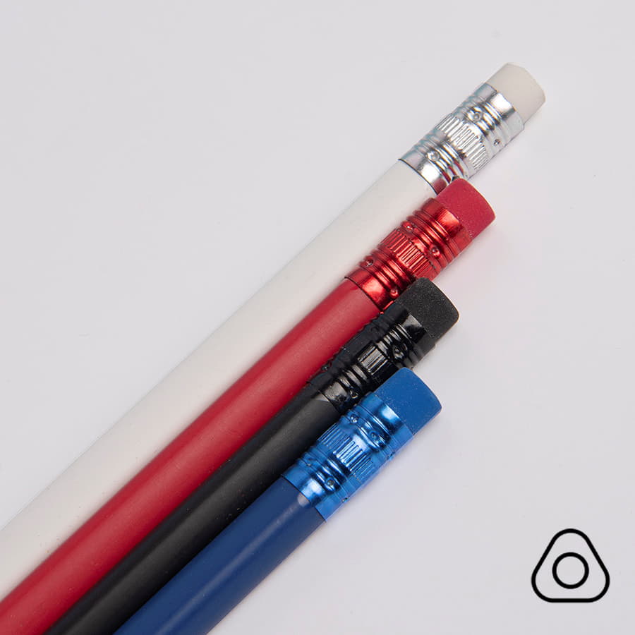 Карандаш чернографитный трехгранный TRINITY, белый-2