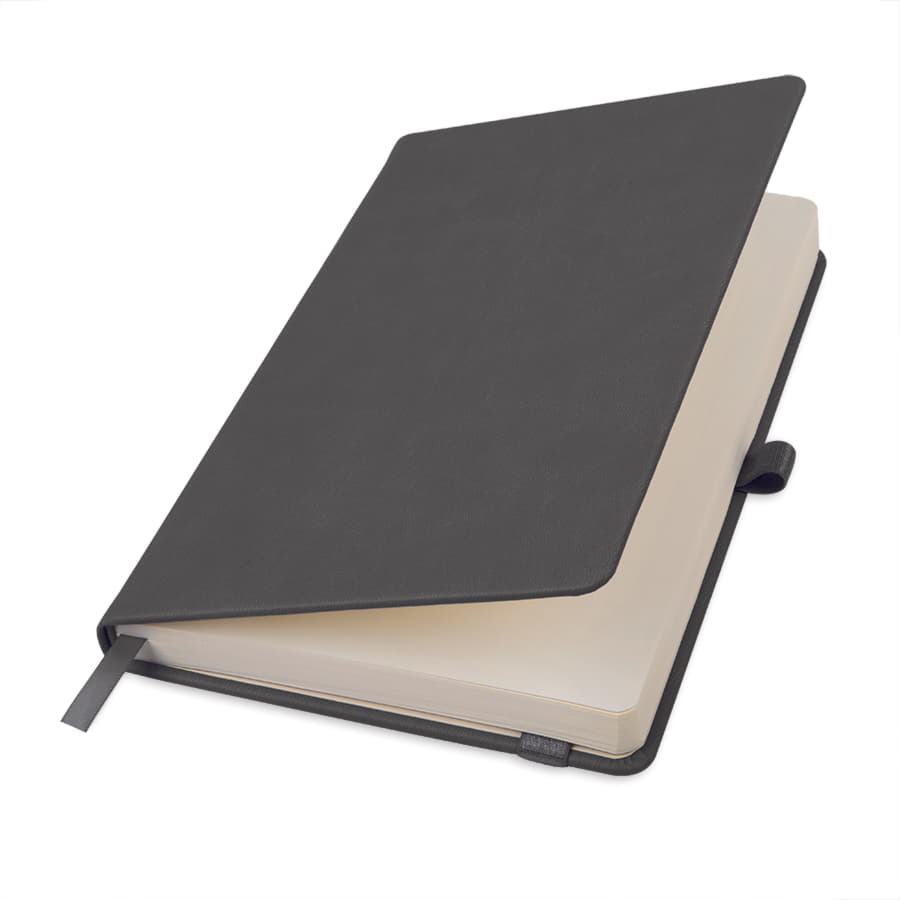 Ежедневник недатированный HAMILTON, A5, темно-серый, кремовый блок, темно-серый-6