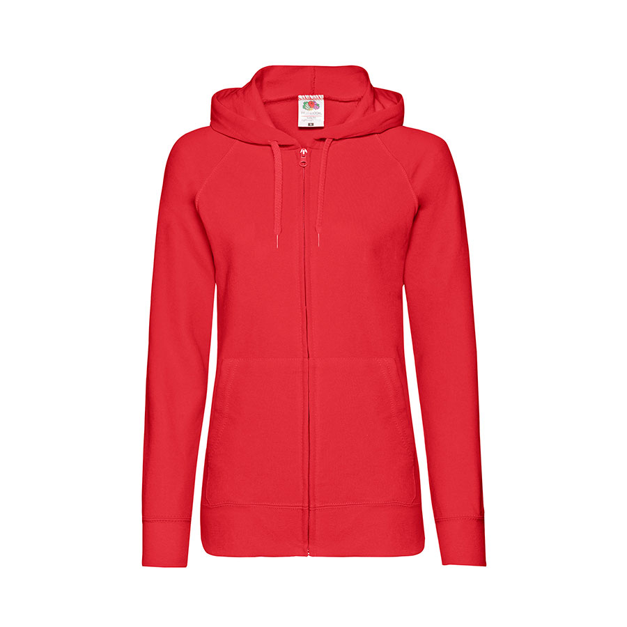 Толстовка женская без начеса LADIES LIGHTWEIGHT HOODED SWEAT 240, красный-0