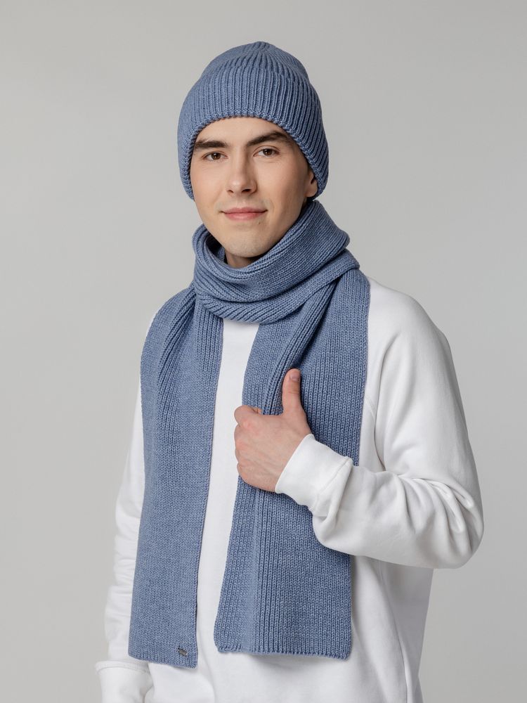 Шарф Tommi, голубой меланж-2