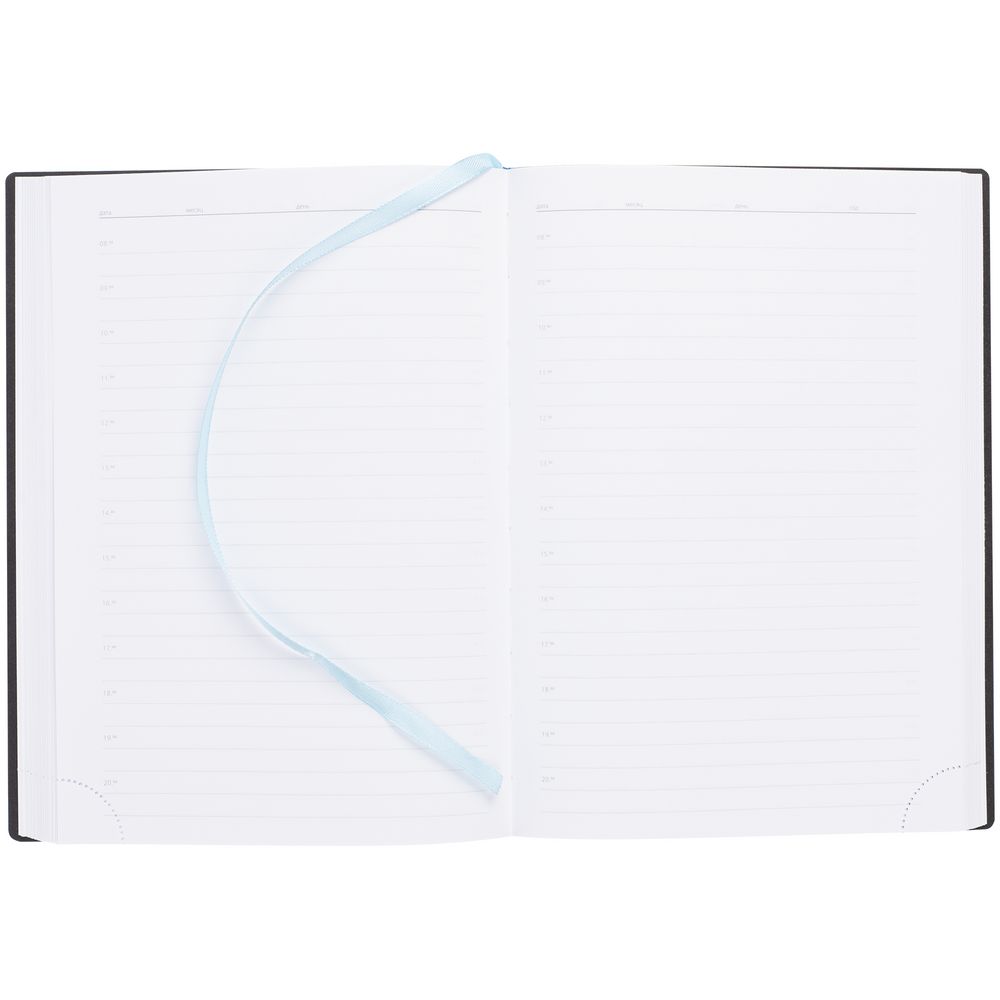 Ежедневник Vivian Metal, недатированный, голубой-4