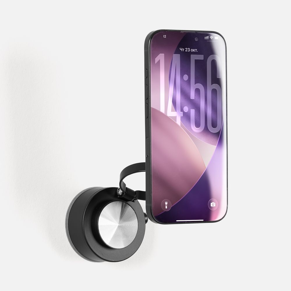 Вакуумный магнитный держатель airFix, черный с серым-4