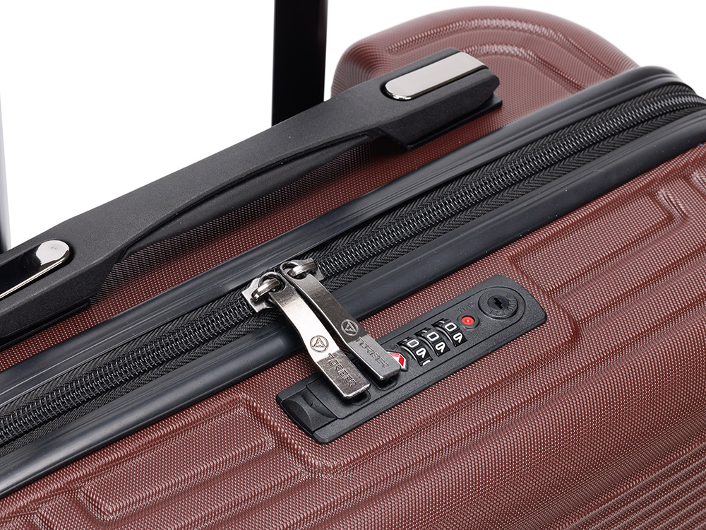 Чемодан TORBER Onego, бордовый, ABS-пластик, 59,5 х 39,5 х 24 см, 46 л-7