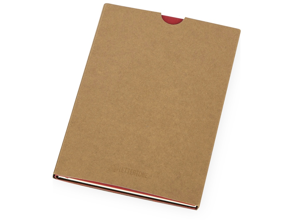 Блокнот Horizon с горизонтальной резинкой, гибкая обложка, 80 листов, красный-6