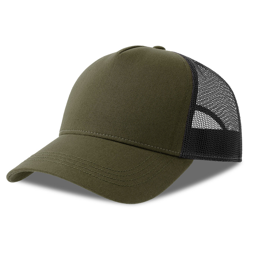 Бейсболка RAPPER COTTON-S, 5 клиньев, пластиковая застёжка, оливковый, черный-0