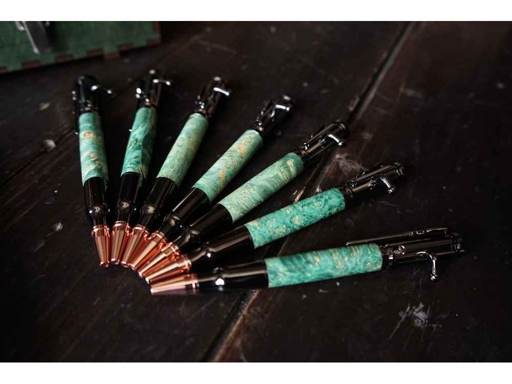 Ручка шариковая Кап клена, зеленый-9