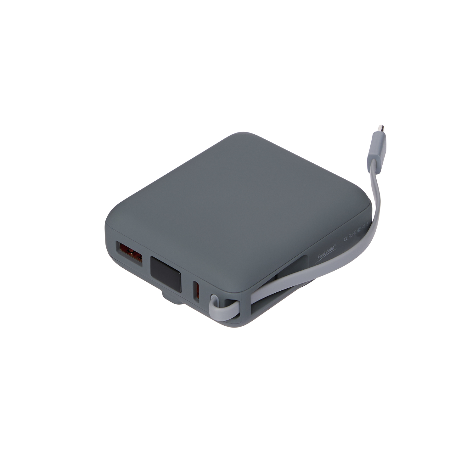 Внешний аккумулятор с подсветкой Ritter PD 10000mAh с функцией беспроводной зарядки 15W, серый-2