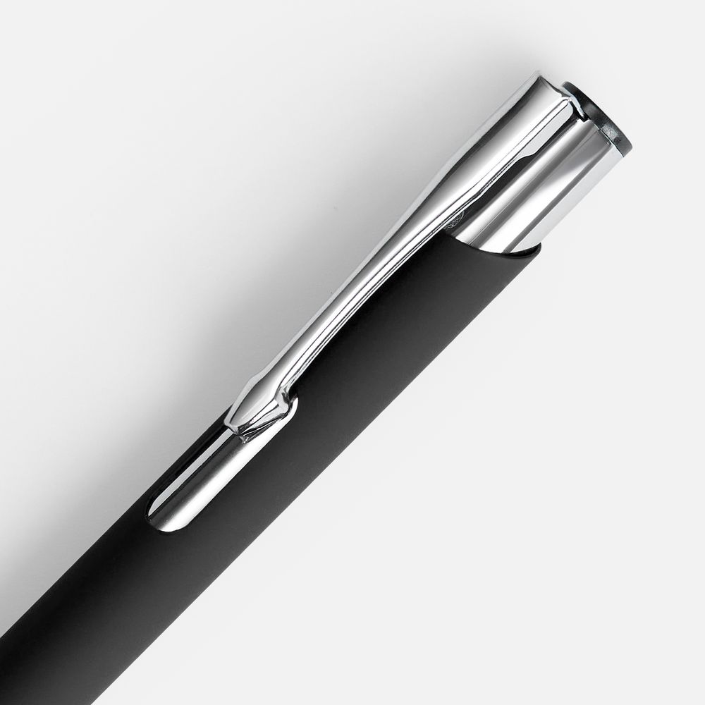 Ручка шариковая Keskus Soft Touch, черная-2