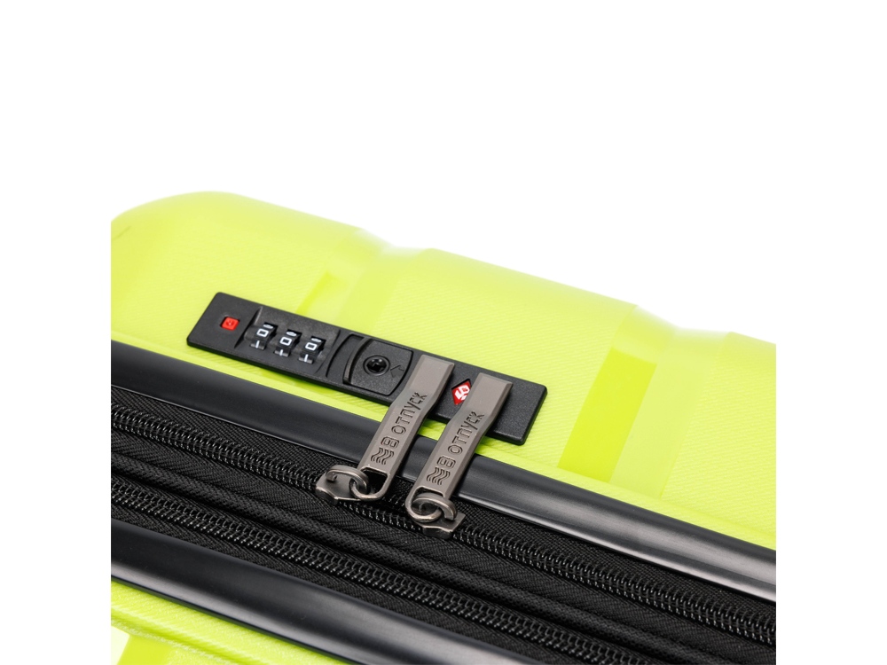 Чемодан TORBER В Отпуск, салатовый, полипропилен, 33 х 22 х 53 см, 35 л-5