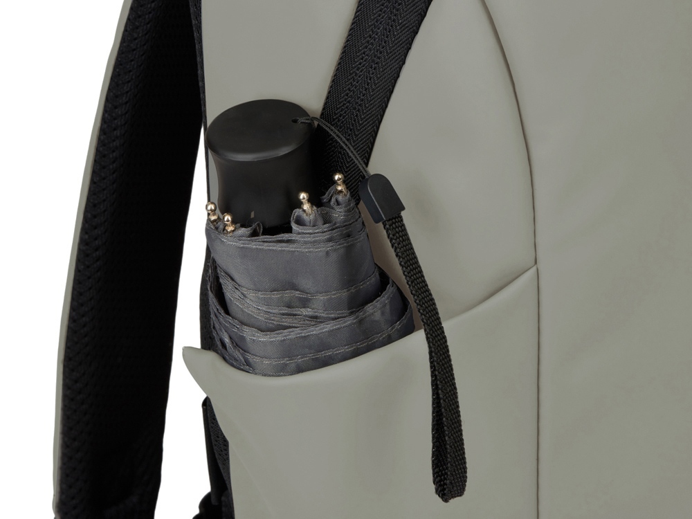 Рюкзак Sofit для ноутбука из экокожи, оливковый-9