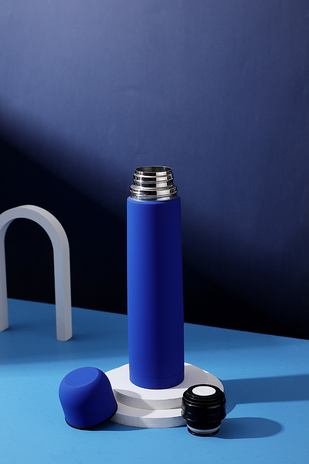 Термос софт-тач Yanemal 1 л. (синий)-5