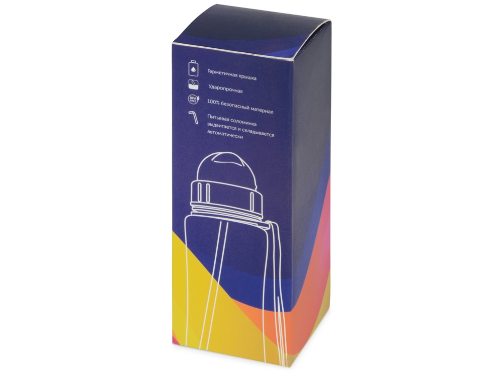 Бутылка для воды со складной соломинкой Kidz 500 мл, зеленое яблоко-4