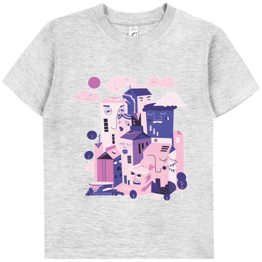 Футболка детская «Йогуртбург», светлый меланж-0