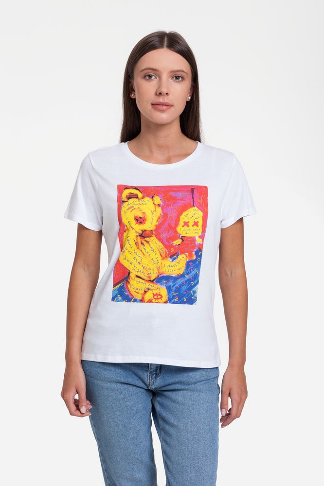 Футболка женская I Don't See You, белая-0