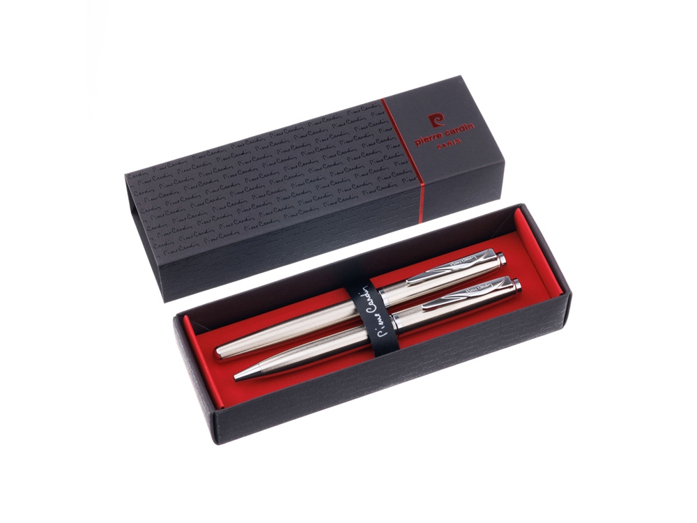 Набор Pierre Cardin PEN&PEN: ручка шариковая + роллер. Цвет - серебристый. Упаковка Е.-1