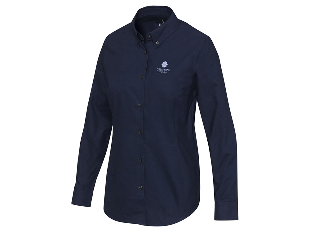 Sphene женская рубашка оксфорд - Navy Blue-4