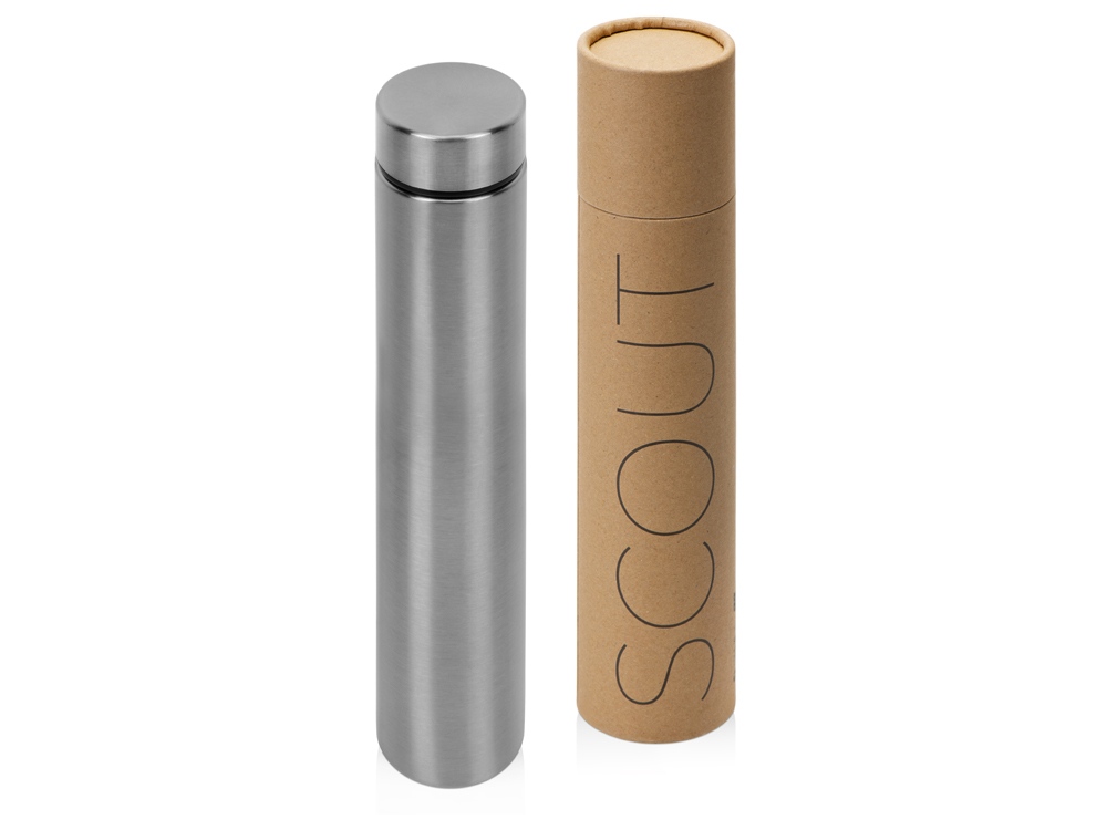 Термос Scout, тубус, серебристый-0