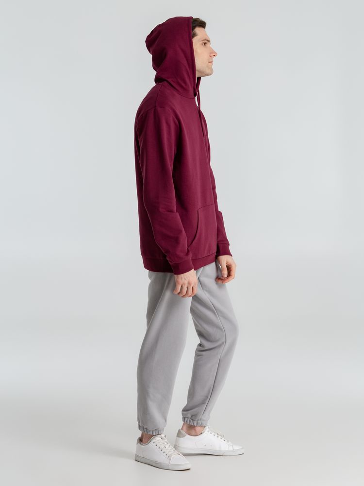Толстовка с капюшоном унисекс Hoodie, бордовая-8
