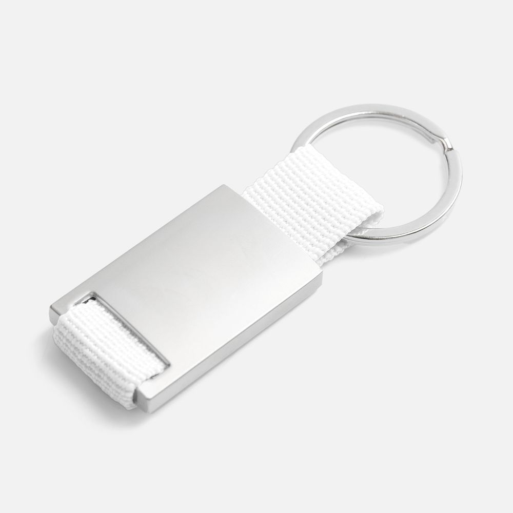 Брелок Inlet с тканевой вставкой, белый-1