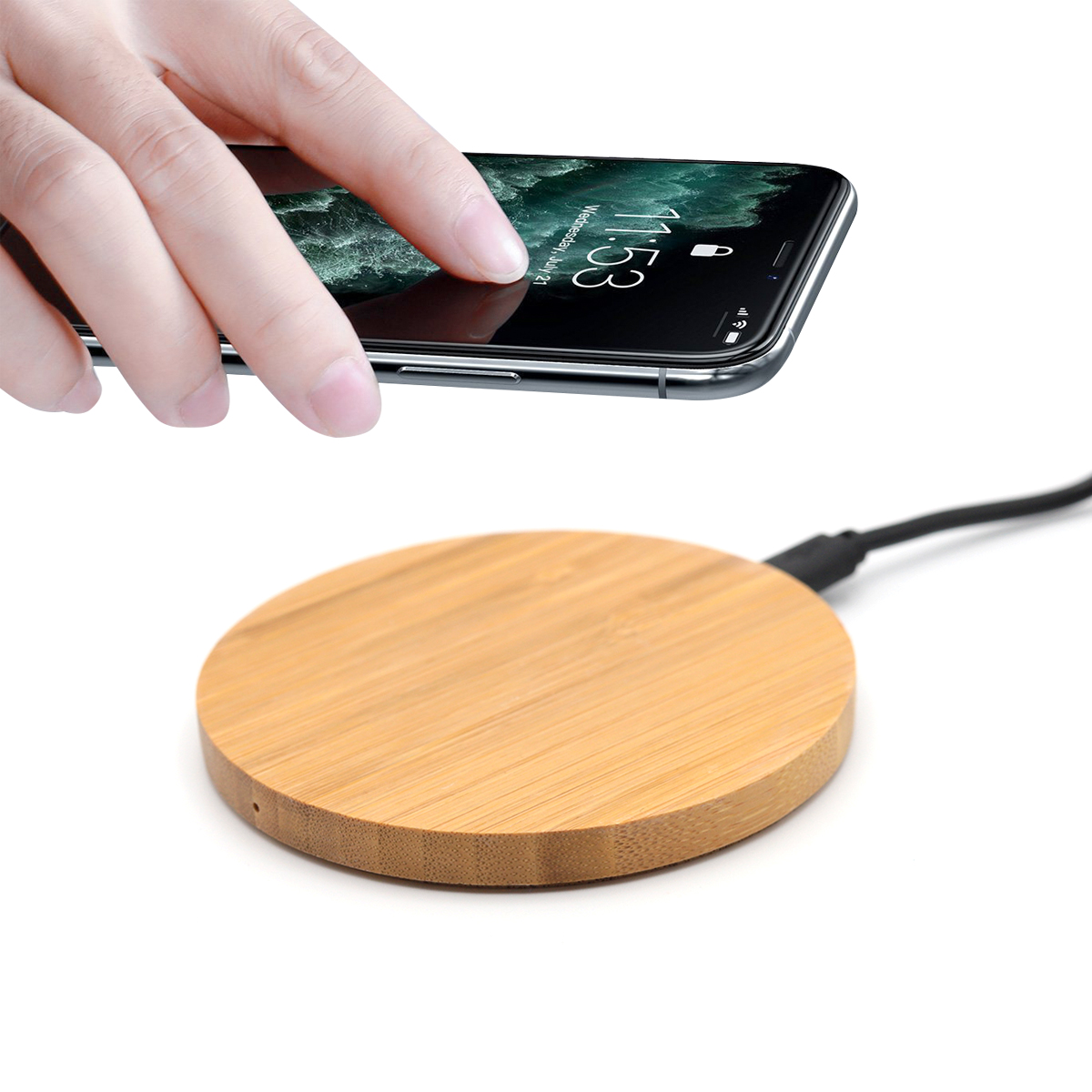 Беспроводное зарядное устройство Bamby 10W, Бежевый-1