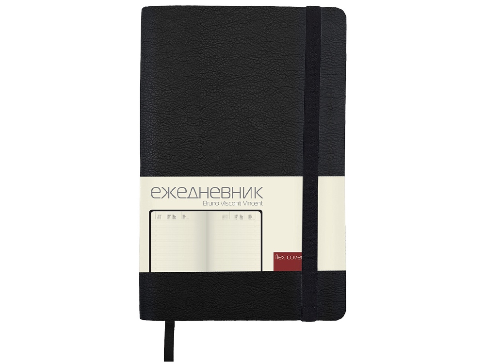 Ежедневник недатированный А5 Vincent new, черный-0