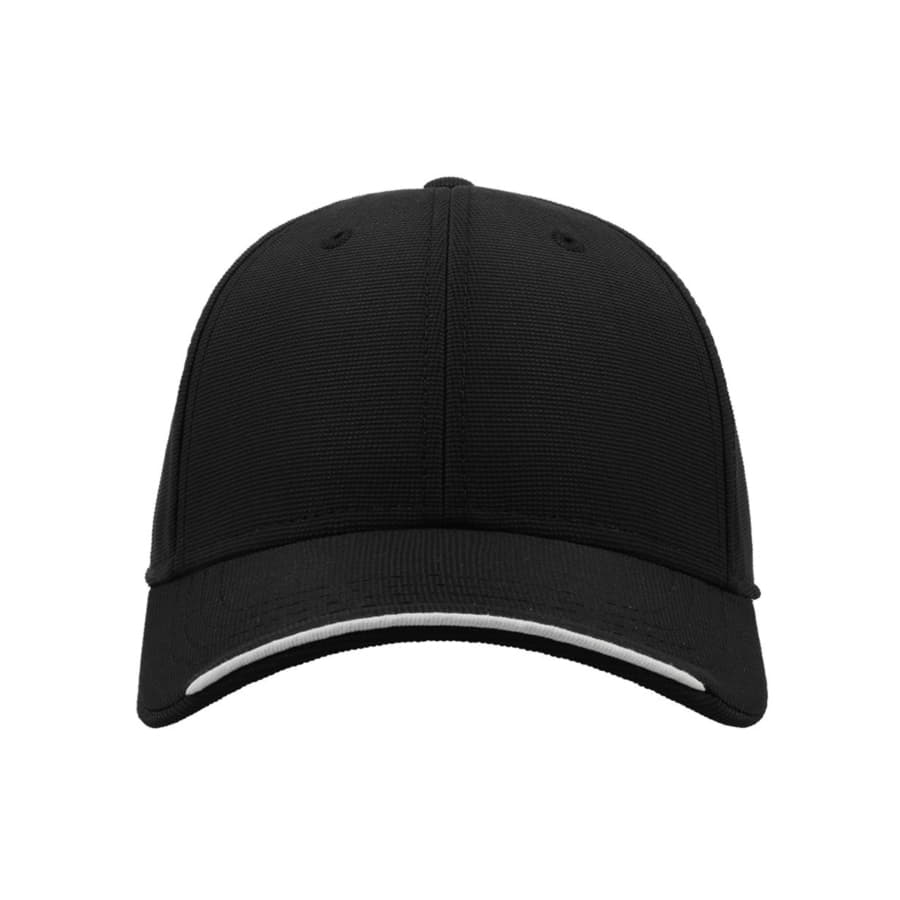 Бейсболка ESTORIL-S, 6 клиньев, застежка на липучке, черный, белый-5