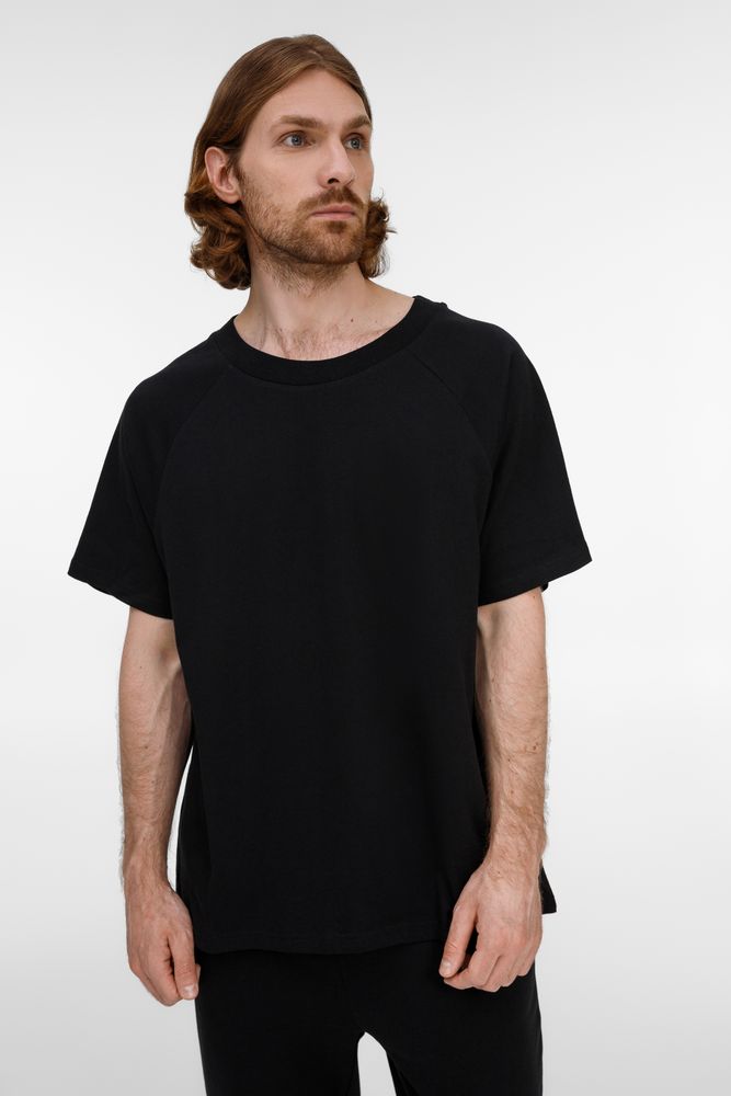 Футболка унисекс оверсайз T2, черная-0