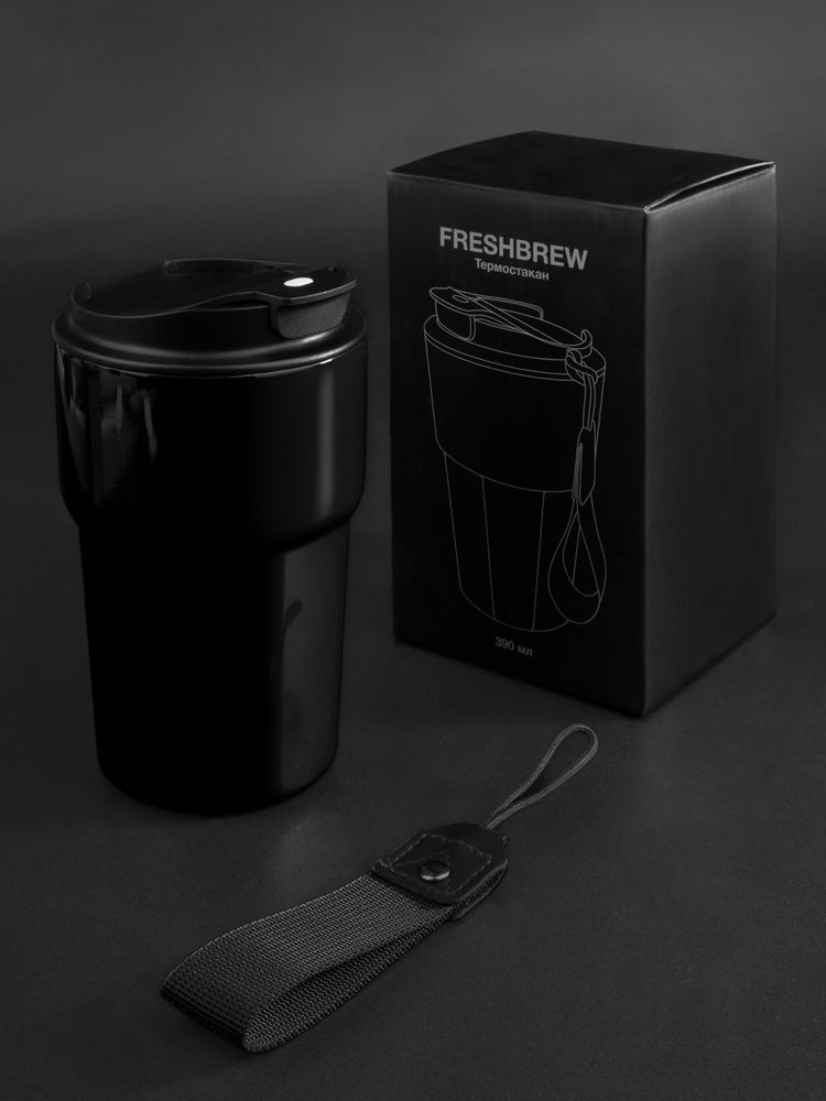 Термостакан Freshbrew, черный-4