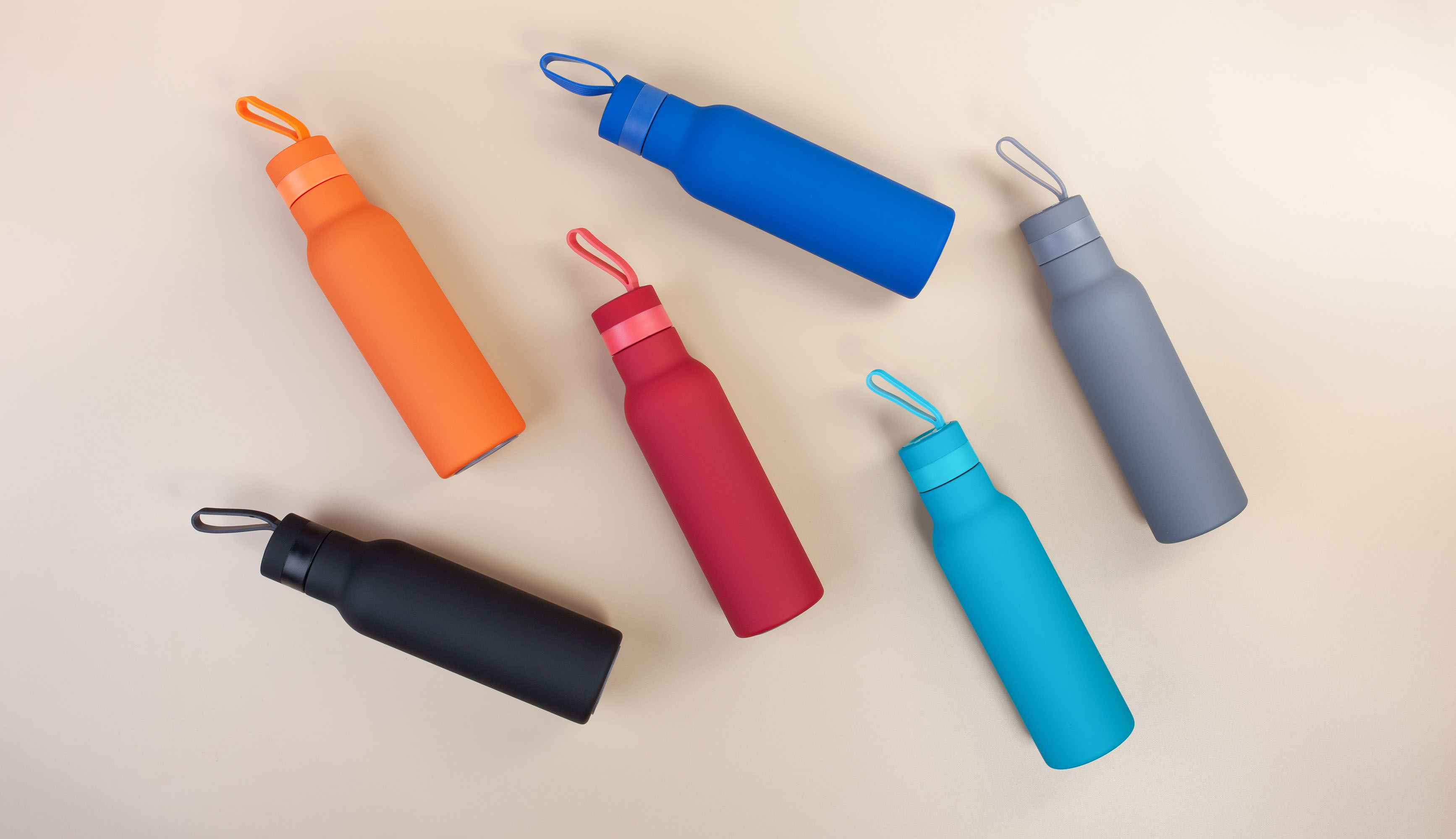 Бутылка для воды "Фитнес" 700 мл, покрытие soft touch-6