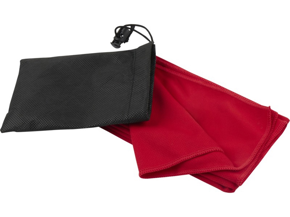 Lucas спортивное полотенце из переработанного полиэстера 30х80 см - Красный-0