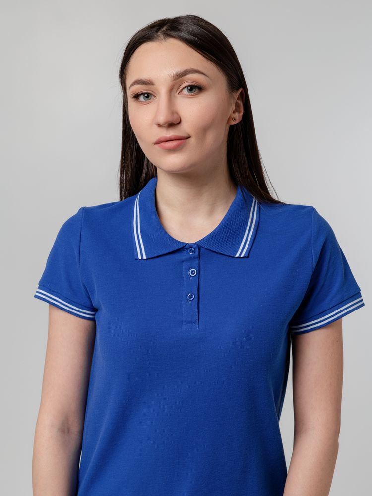 Рубашка поло женская Virma Stripes Lady, ярко-синяя-7