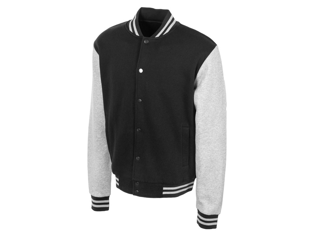 Бомбер Oxford, черный/серый меланж, унисекс-6