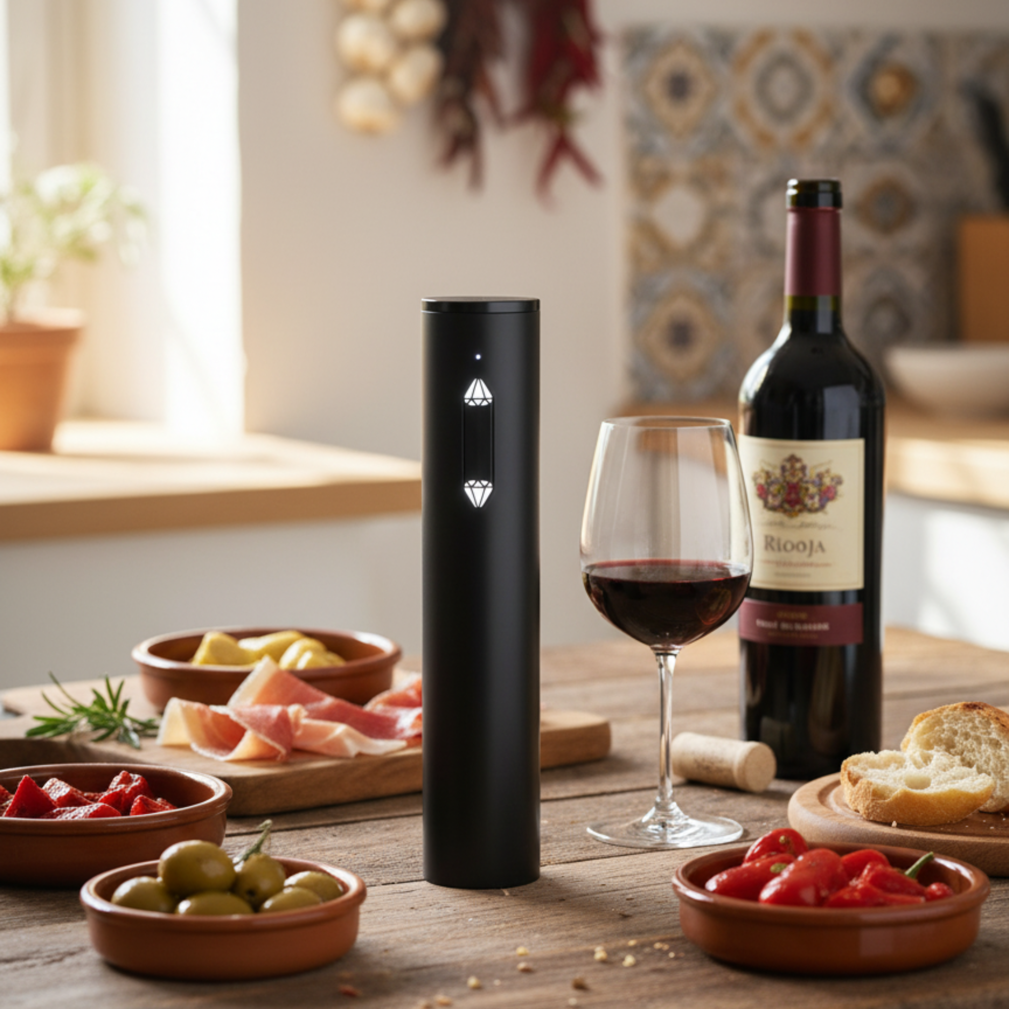 Винный электрический штопор Murcia, Черный.-5