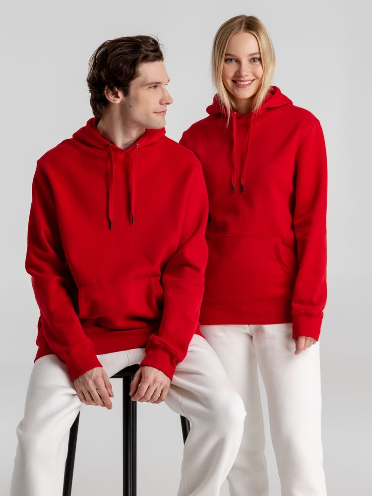 Толстовка с капюшоном унисекс King, красная-7