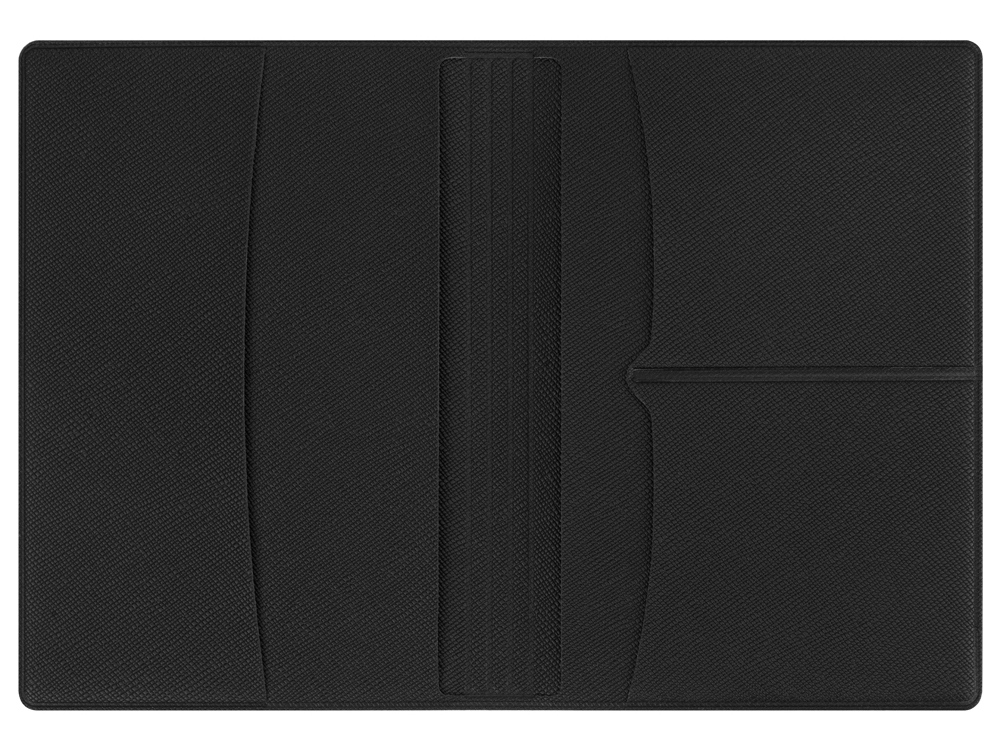 Обложка для паспорта с RFID защитой отделений для пластиковых карт Favor, черная-4