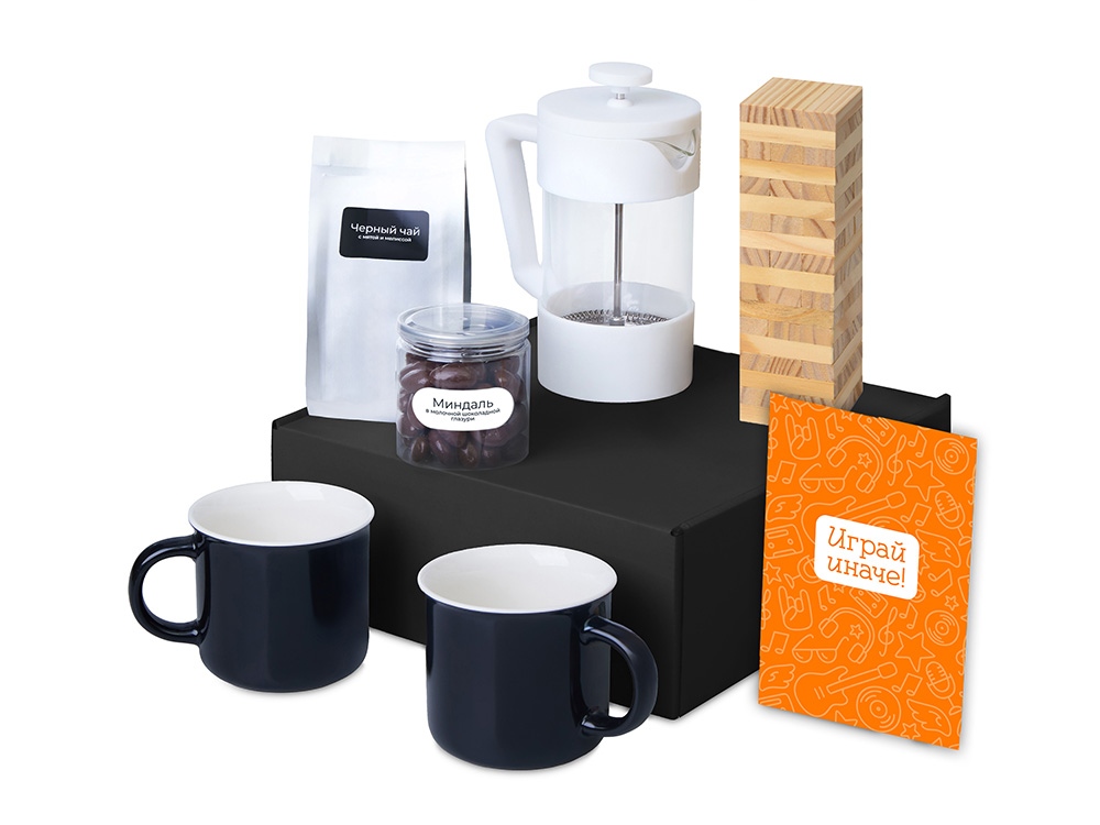 Подарочный набор Re:y. Together  с френчпрессом, кружками и дженгой-1