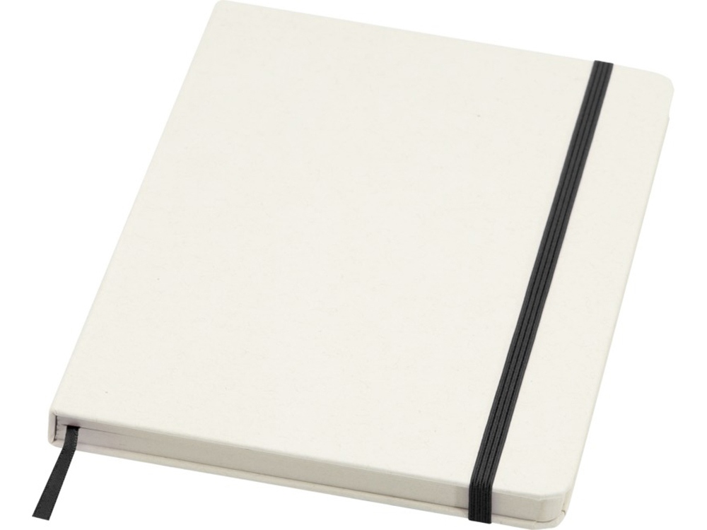 Bass блокнот формата А5 из переработанных материалов, с линованными страницами - сплошной черный-0